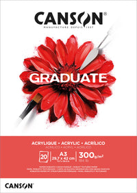 CANSON Graduate Acrylblock 300 g 20 Blatt A3 geleimt