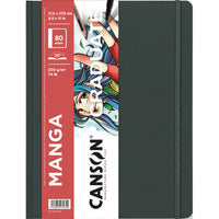 Canson Graduate Art Book Manga Skizzenbuch 200 g/m², 80 Blatt, 21,6 x 27,9 cm, Hardcover