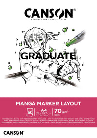 Canson Graduate Marker Block 70 g/m² 50 Blatt A4 geleimt