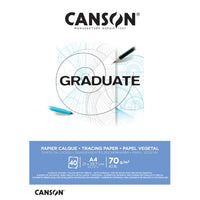 CANSON Graduate Transparentpapier Block A4 geleimt 72 g/m² - 40 Blatt