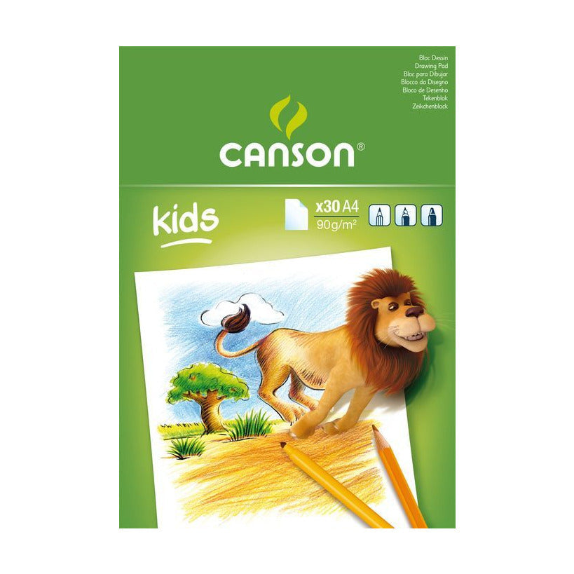 CANSON Kids Skizzenblock 90 g/m² – 30 Blatt, A5 – A4