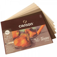 Canson Mi-Teintes kopfgeleimter Pastelblock 160 g/m² 30 Blatt Earth - 32 x 41 cm