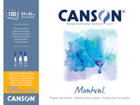 Canson Montval Aquarellblock CP 200 g, 100 Blatt, 24 x 32 cm geleimt