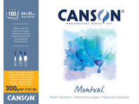 Canson Montval Aquarellblock CP 300 g/m² – 100 Blatt, 24 × 32 cm