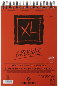 Zeichenblock CANSON XL Croquis 90 g/m² A4, 120 Blatt, Spiralbindung oben