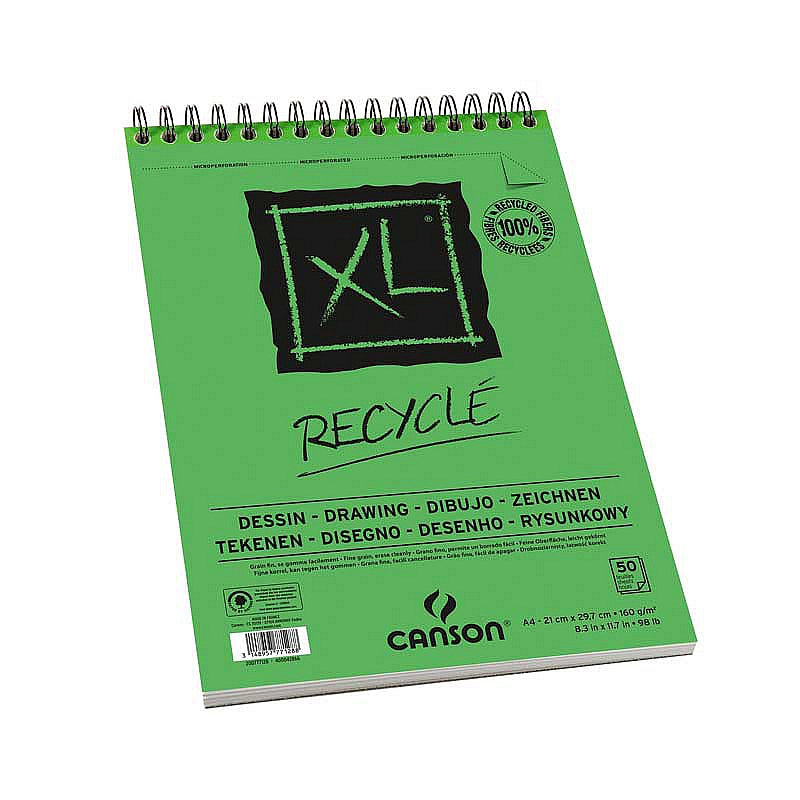 Zeichenblock Canson XL Recycle 160 g/m² 50 Blatt A4 mit Spirale