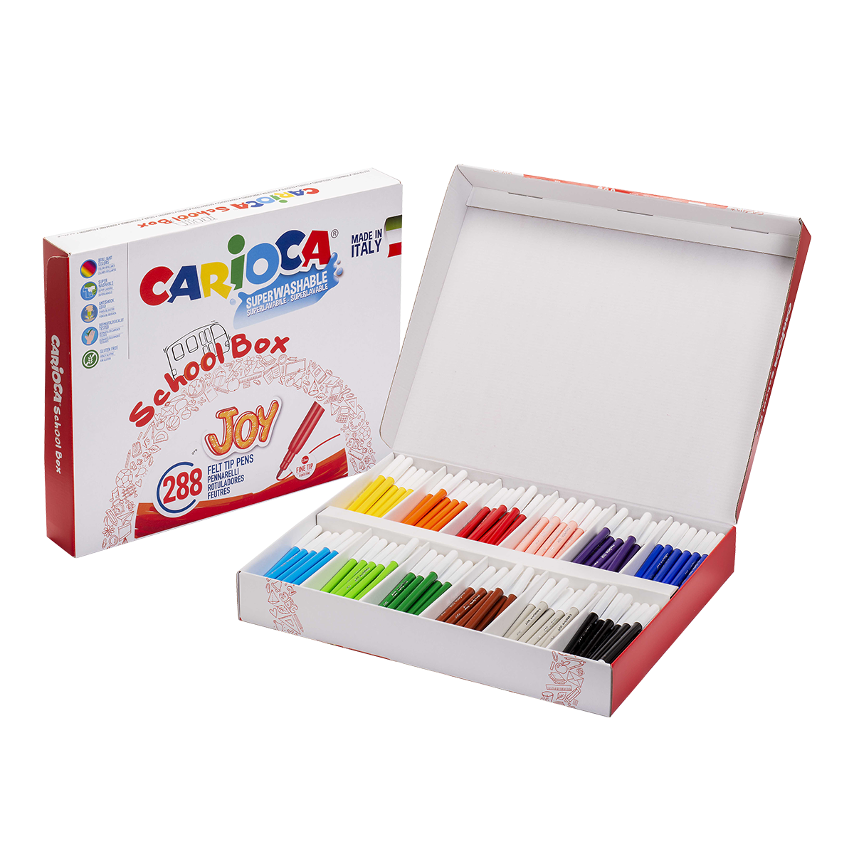 Carioca Filzstifte Schulpackung, Farbmix