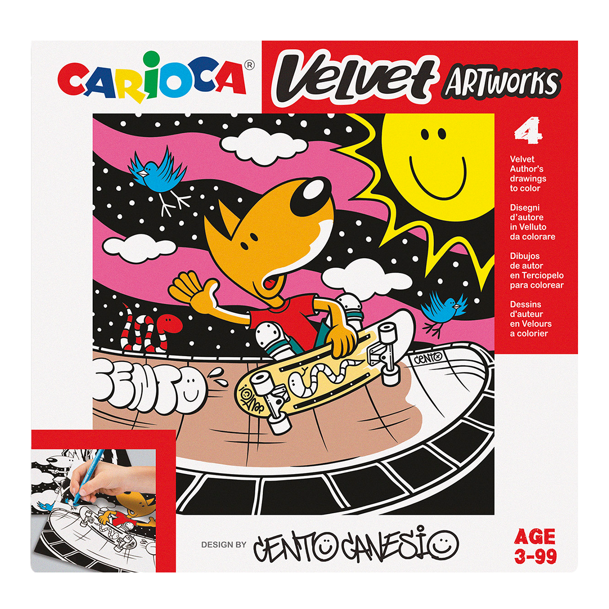 Carioca Samt-Malbilder 4 Stk. – CENTO Sport
