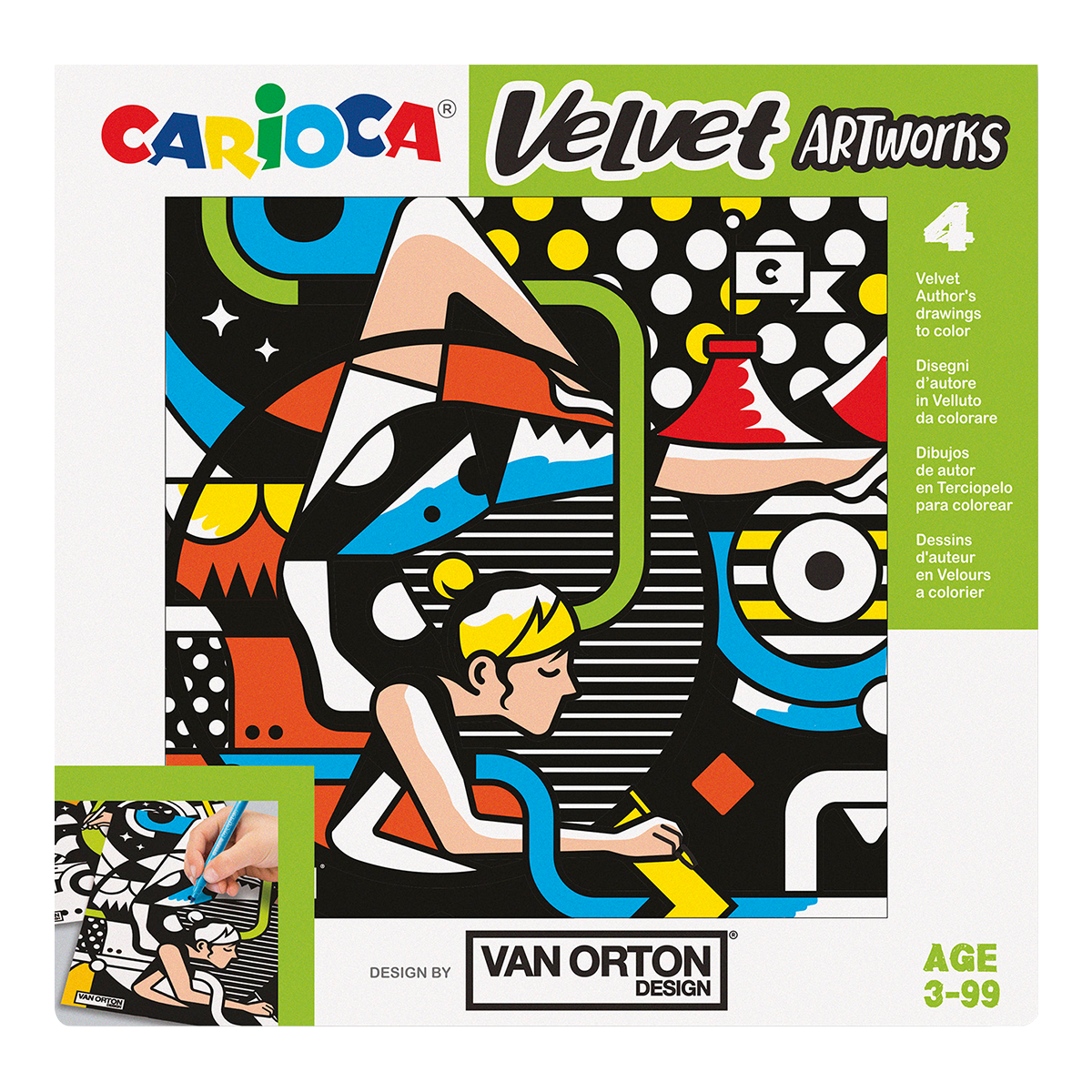 Carioca Samt-Malbilder 4 Stk. – VAN ORTON Street