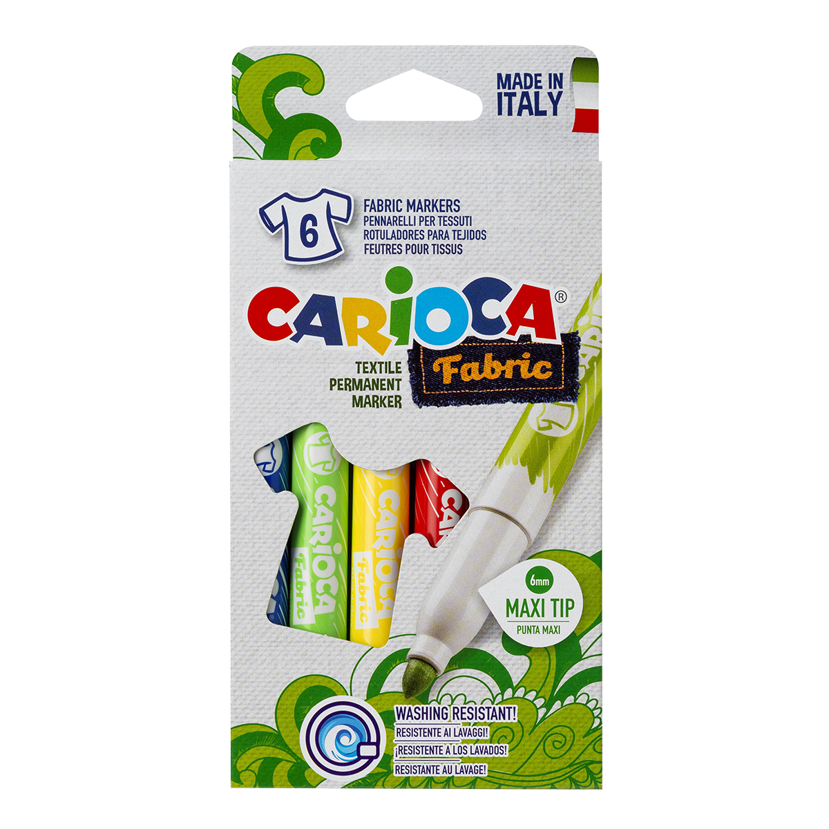 Carioca Textilmarker, Maxi-Spitze, Farbmix