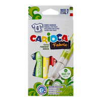 Carioca Textilmarker, Maxi-Spitze, Farbmix