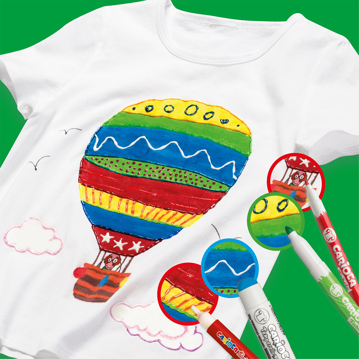 Carioca Textilmarker, Maxi-Spitze, Farbmix