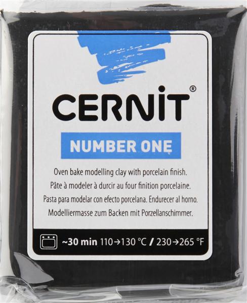 Cernit Modelliermasse 56 g | verschiedene Farben - 100 - schwarz
