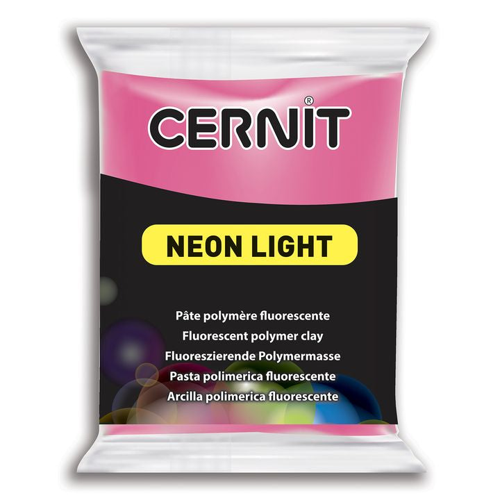 Cernit Neon Light Polymermasse 56 g – fuksia