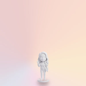 Weiße 3D-Figur 10 cm