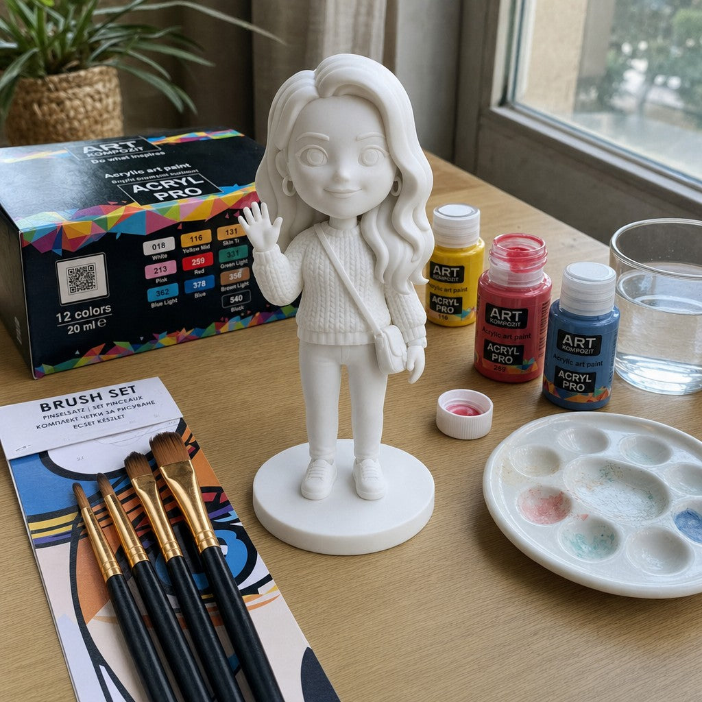 Chibi-Figur nach Foto zum Bemalen