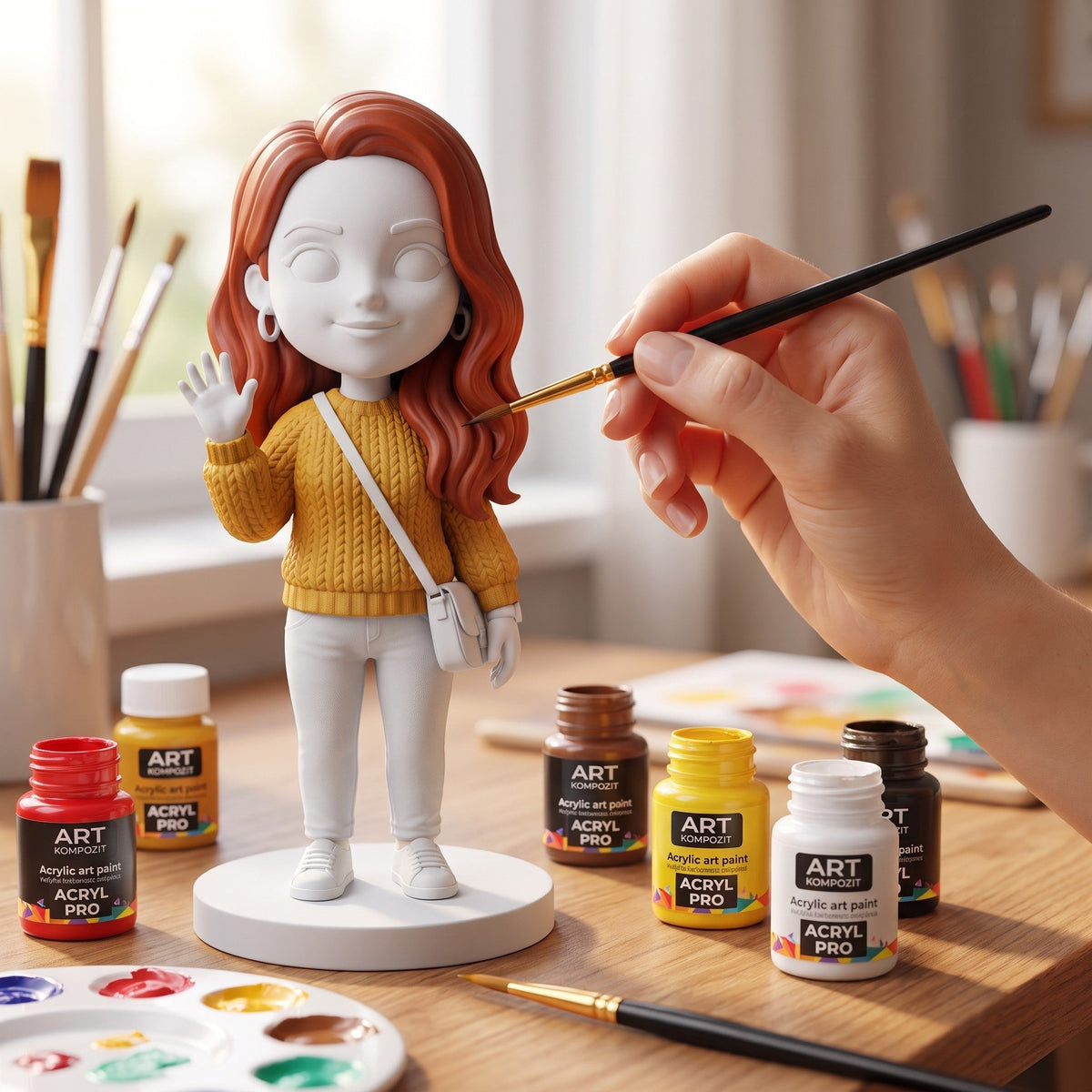 Chibi-Figur nach Foto zum Bemalen