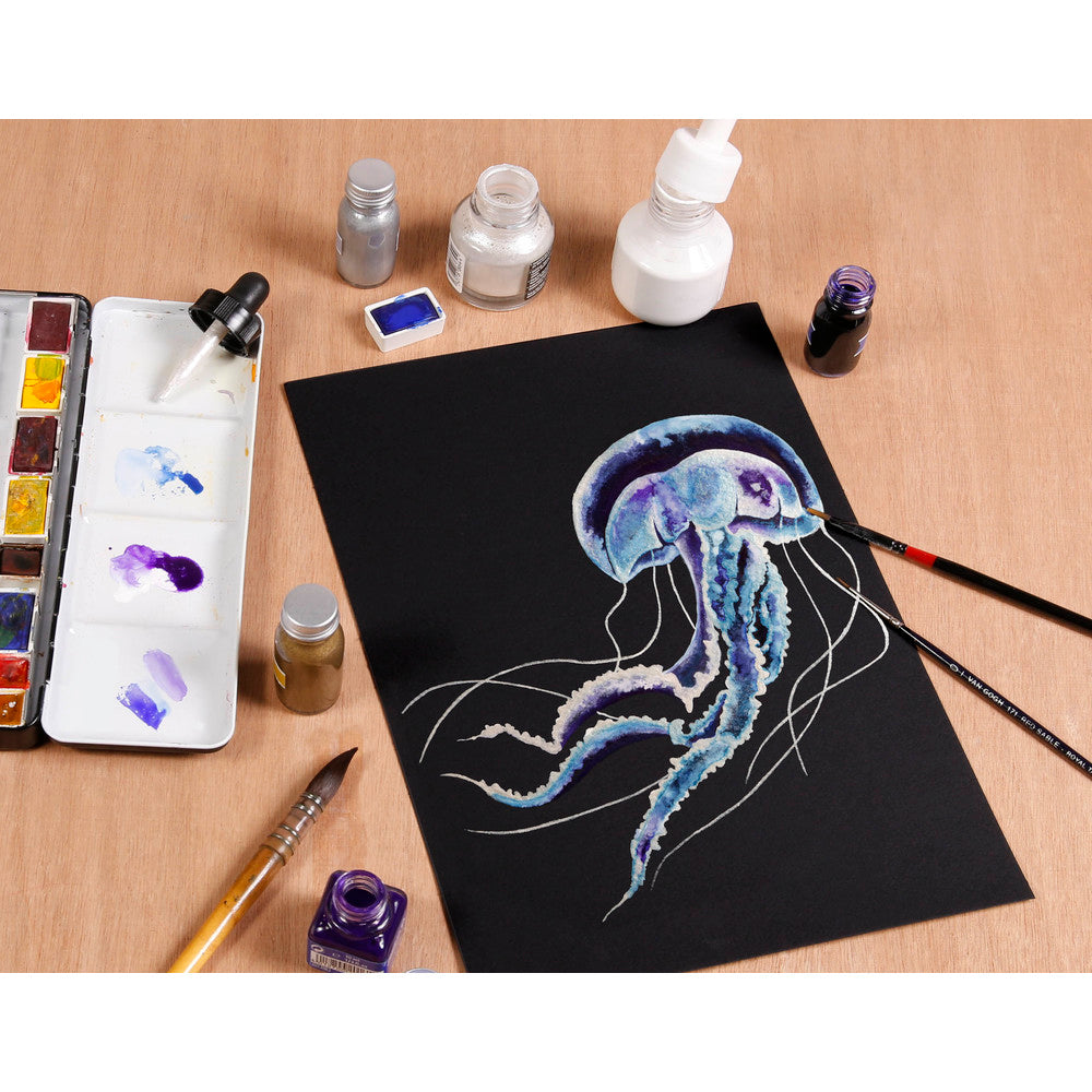 Clairefontaine Étival Aquarellblock CP R 300 g 15 Blatt geleimt Black