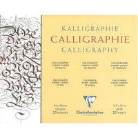 CLAIREFONTAINE Kalligraphie-Block Ivory 130 g 25 Blatt - 24 x 30 cm
