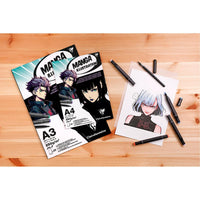 CLAIREFONTAINE Manga Illustration Papierblock 250 g/m² A5 – A3 - 20 Blatt