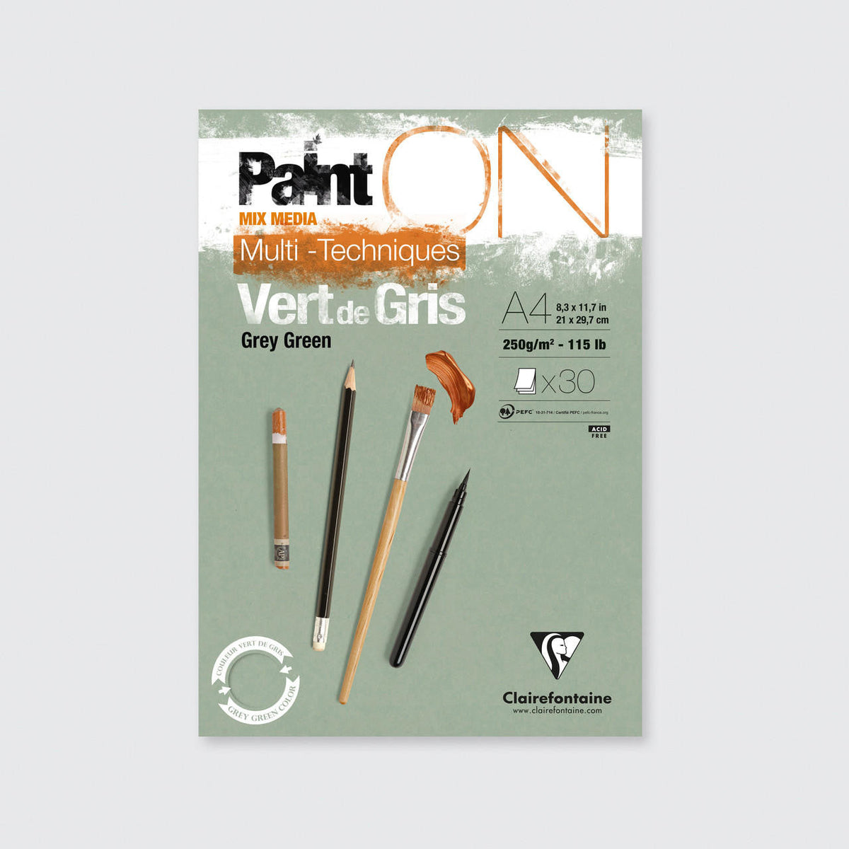 Clairefontaine Paint'On Mix Media Block 250 g geleimt