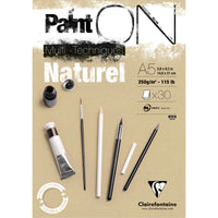 CLAIREFONTAINE Paint'On Mixed-Media-Block Natur 250 g/m² – 30 Blatt – A5