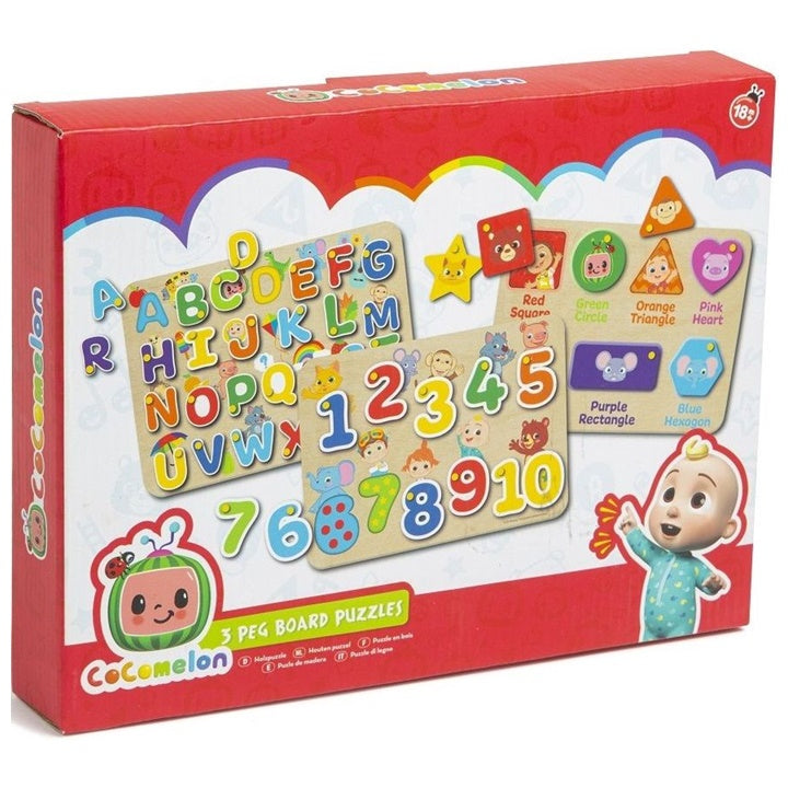 Cocomelon Set mit 3 Holz-Steckpuzzles — Bild 2