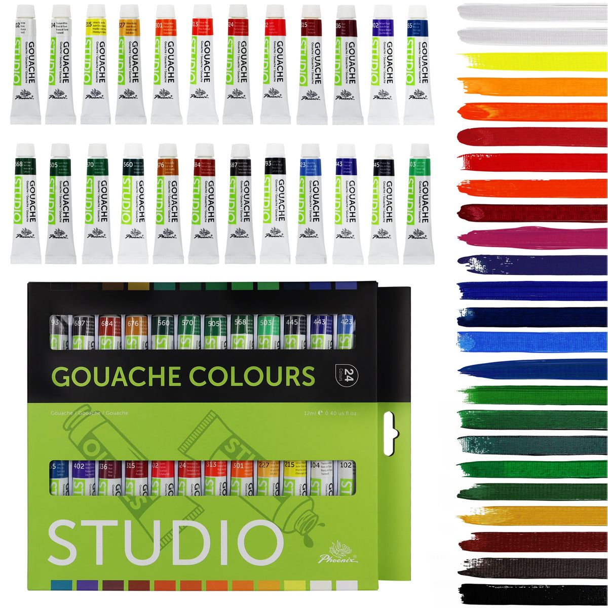 Colori a guazzo Phoenix 24 x 12 ml