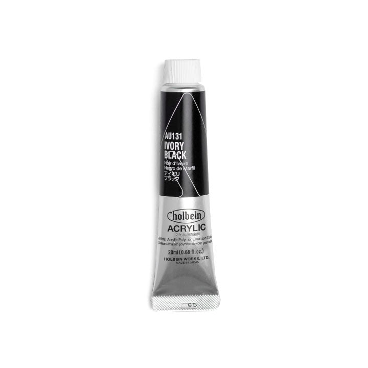 Professionelle Heavy Body Acrylfarben - Holbein – Elfenbeinschwarz