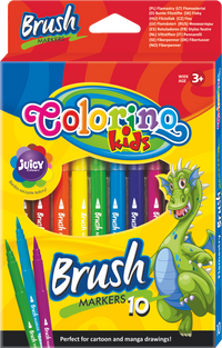 Colorino Brush Pinselstifte mit langer Pinselspitze – 10 Farben