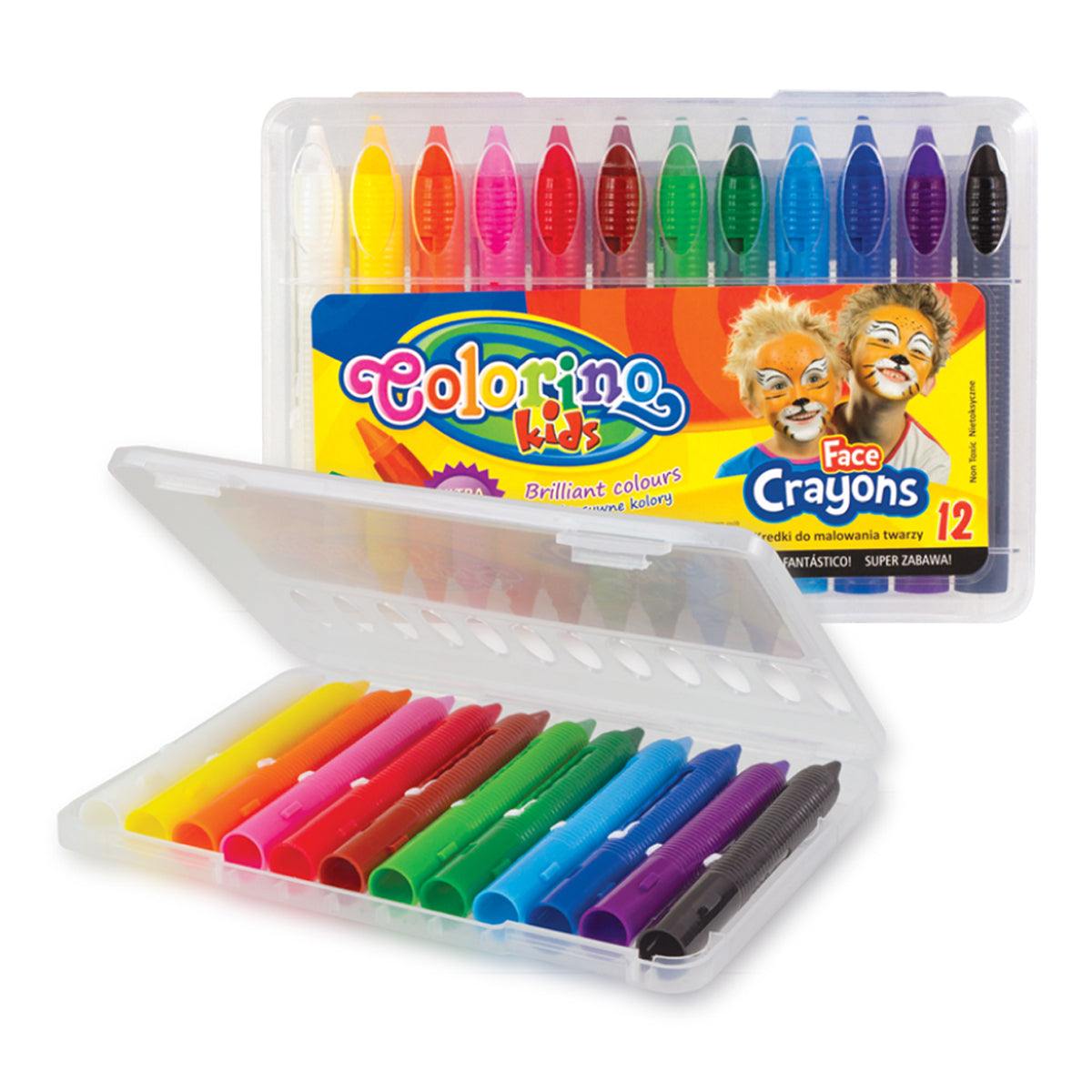 Colorino Kinderschminke im Etui, Schminkstifte – 12 Farben