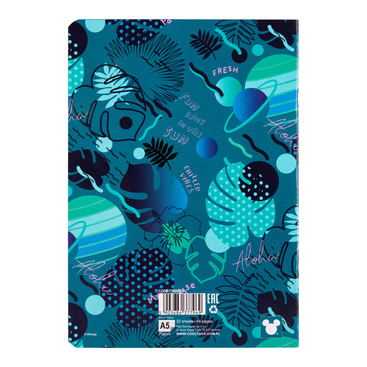 Colorino liniertes Notizheft Stitch A5, 32 Blatt