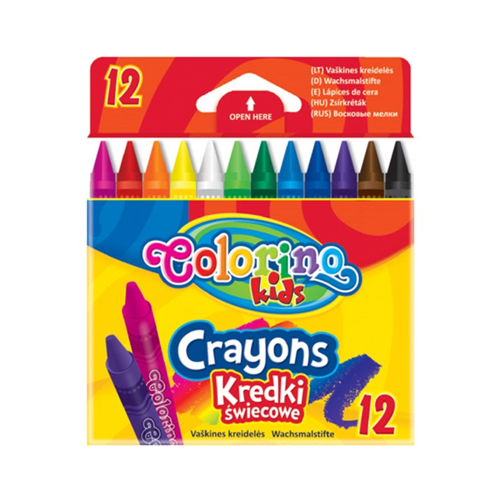 Colorino Runde Wachsmalkreiden - 12er Set — Bild 1