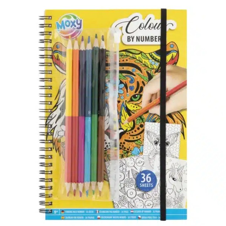 Colour by Number Activity Book 23×16 cm - 36 Blätter mit 12 Farben — Bild 4