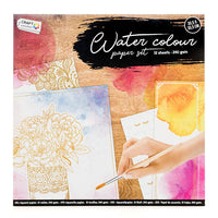 Craft Sensations Aquarellblock mit vorgedruckten Motiven - 12 Blatt — Bild 1