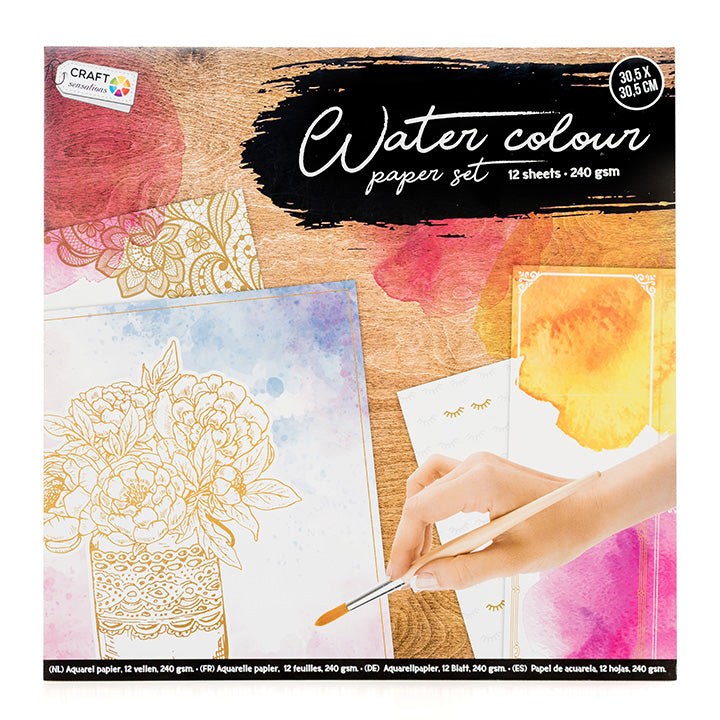 Craft Sensations Aquarellblock mit vorgedruckten Motiven - 12 Blatt — Bild 2