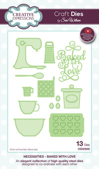 CREATIVE EXPRESSIONS Metall-Stanz- und Prägeschablonen Backen 13 Stk.