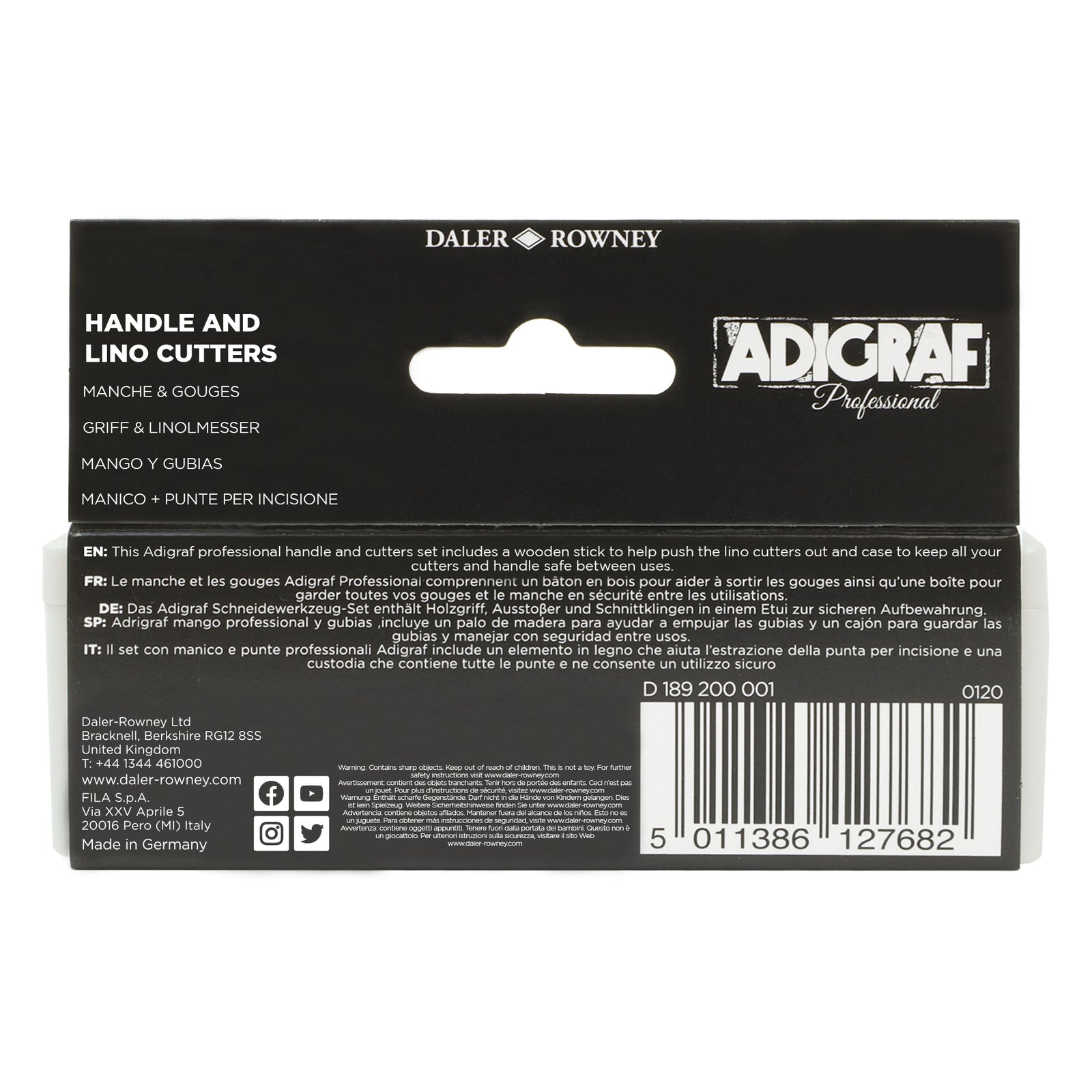 DALER ROWNEY Adigraf professionelles Linolschnitt-Set 5-tlg.