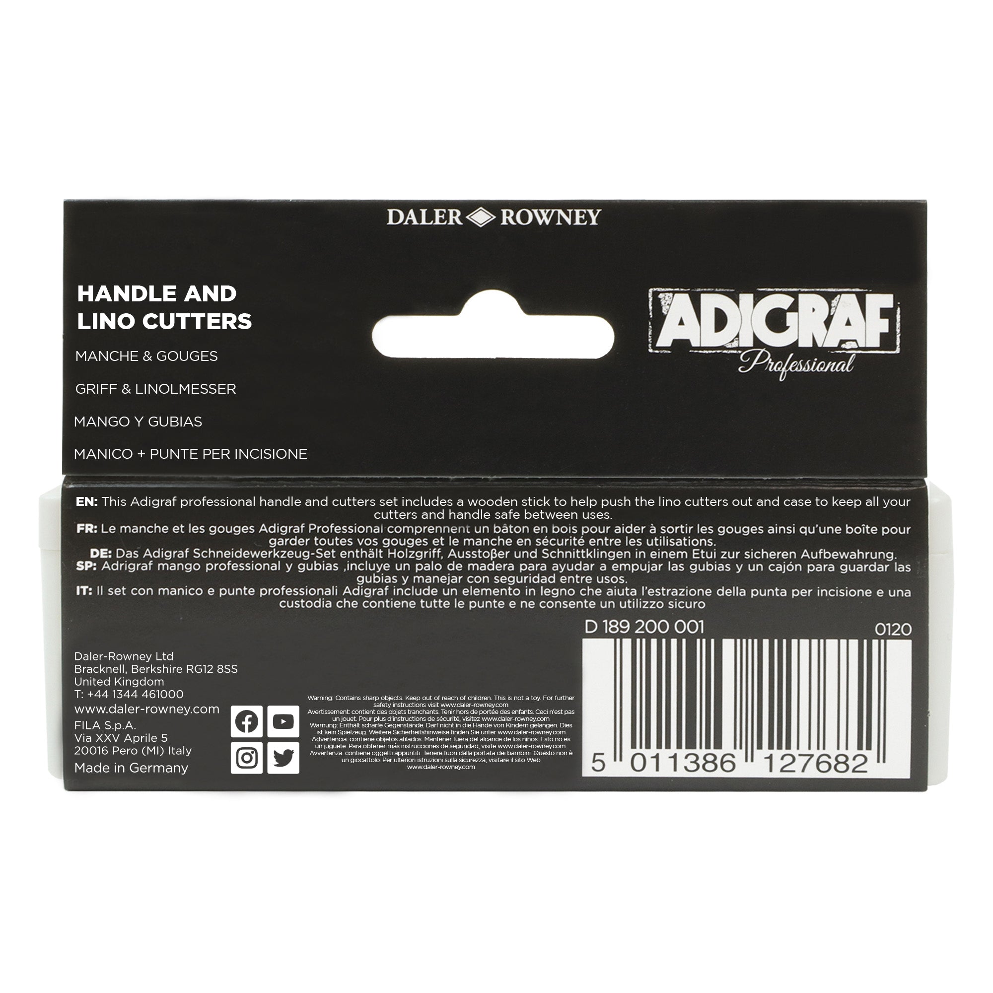 DALER ROWNEY Adigraf professionelles Linolschnitt-Set 5-tlg.