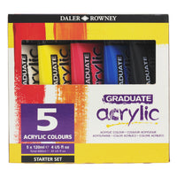 DALER ROWNEY Graduate Acrylfarben-Set 5 x 120 ml