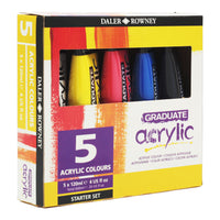 DALER ROWNEY Graduate Acrylfarben-Set 5 x 120 ml