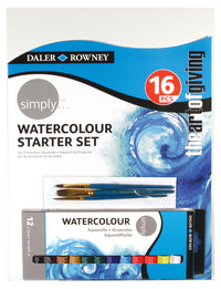 DALER ROWNEY Simply Aquarellfarben-Set 12-tlg. mit Zubehör