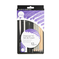 DALER ROWNEY D&R Simply Bleistift- und Zeichenkohle-Set 12-tlg.