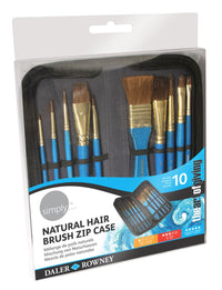 DALER ROWNEY Simply Aquarellpinsel-Set im Etui – 10-tlg.