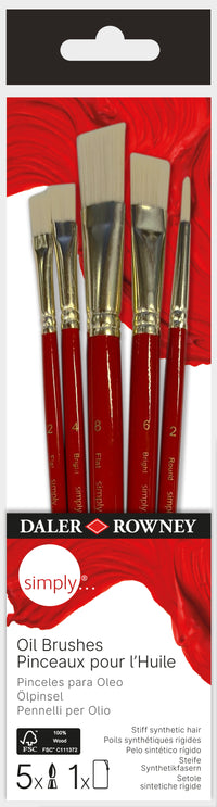 DALER ROWNEY D&R Simply Ölmalpinsel-Set 5-tlg.