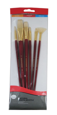 DALER ROWNEY Simply Ölmalpinsel-Set Schweineborste 6-tlg. langer Stiel