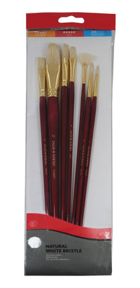 DALER ROWNEY Simply Ölmalpinsel-Set Borstenpinsel 7 Stk. langer Stiel