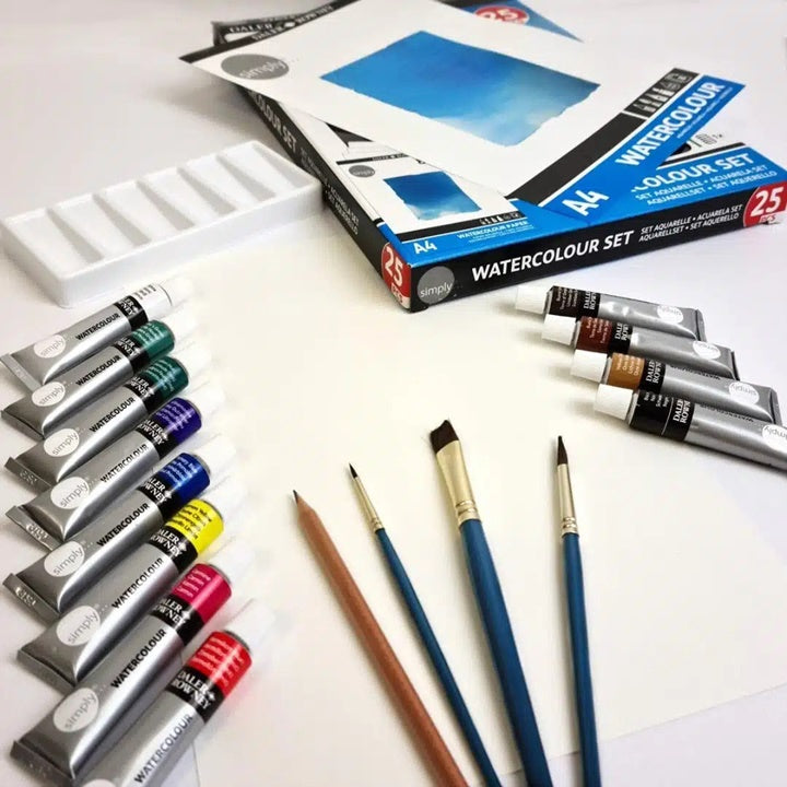 Daler Rowney Aquarellset mit Zubehör 25 Stück — Bild 1