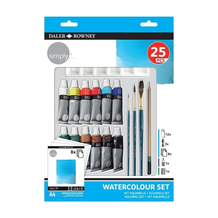 Daler Rowney Aquarellset mit Zubehör 25 Stück — Bild 5