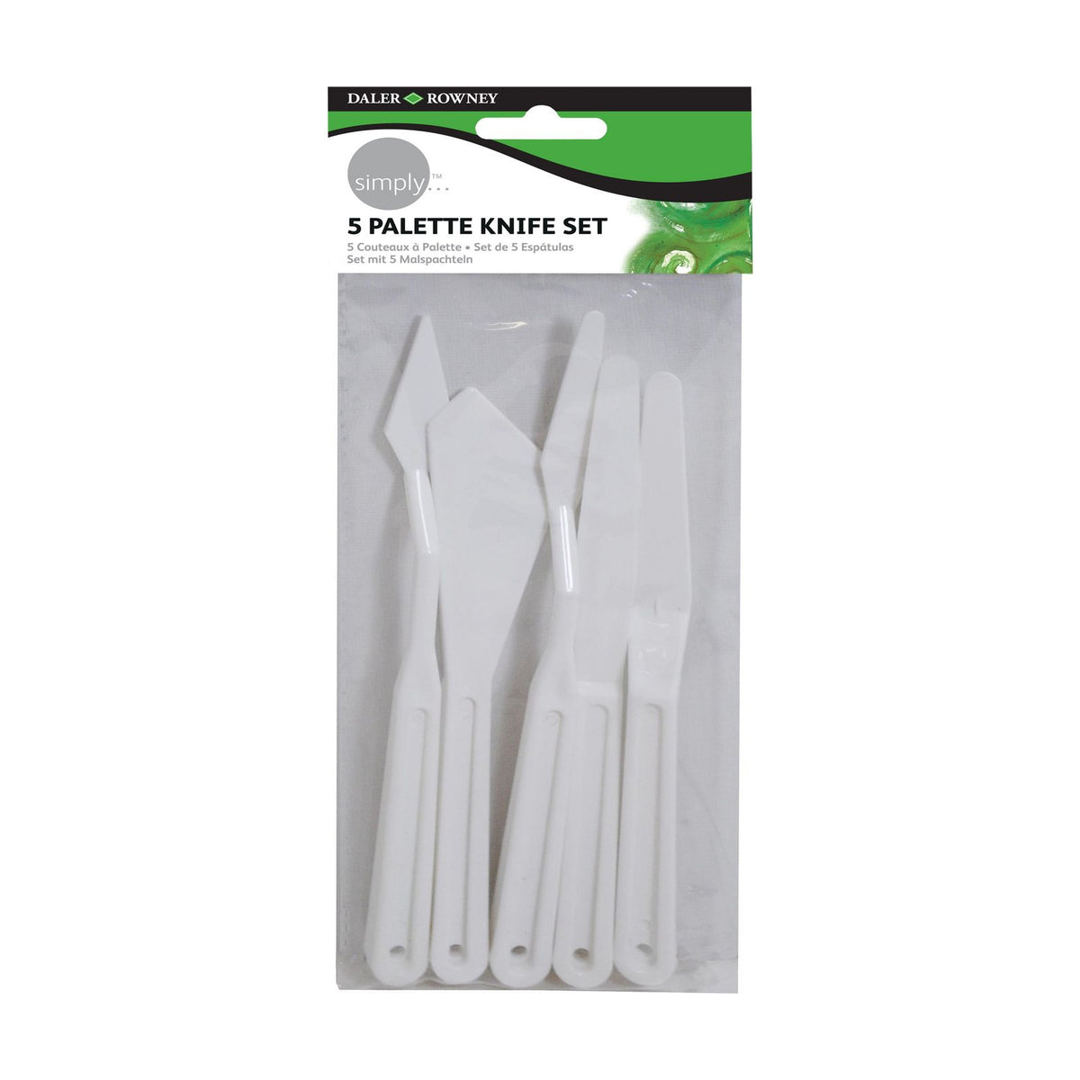 DALER ROWNEY D&R Simply Kunststoff-Malspachtel Set 5-tlg.